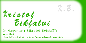 kristof bikfalvi business card